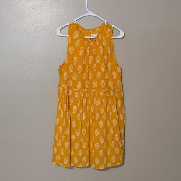 Lucky Brand Boho‎ Print Sunflower Yellow Baby Doll Sun Dress Size Medium - Picture 1 of 5